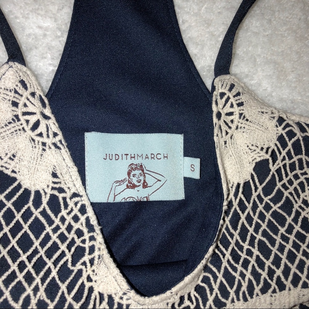 Judith March Crochet Overlay Tank Dress - Picture 3 of 4